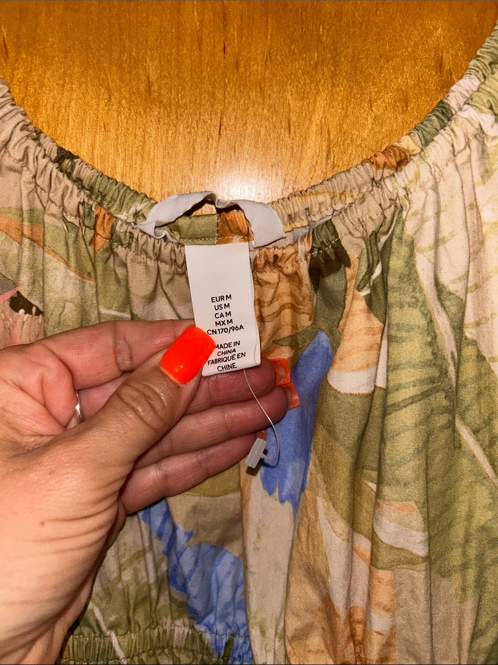 H&M Beige Floral Puff-Sleeve Maxi Dress - Picture 4 of 6